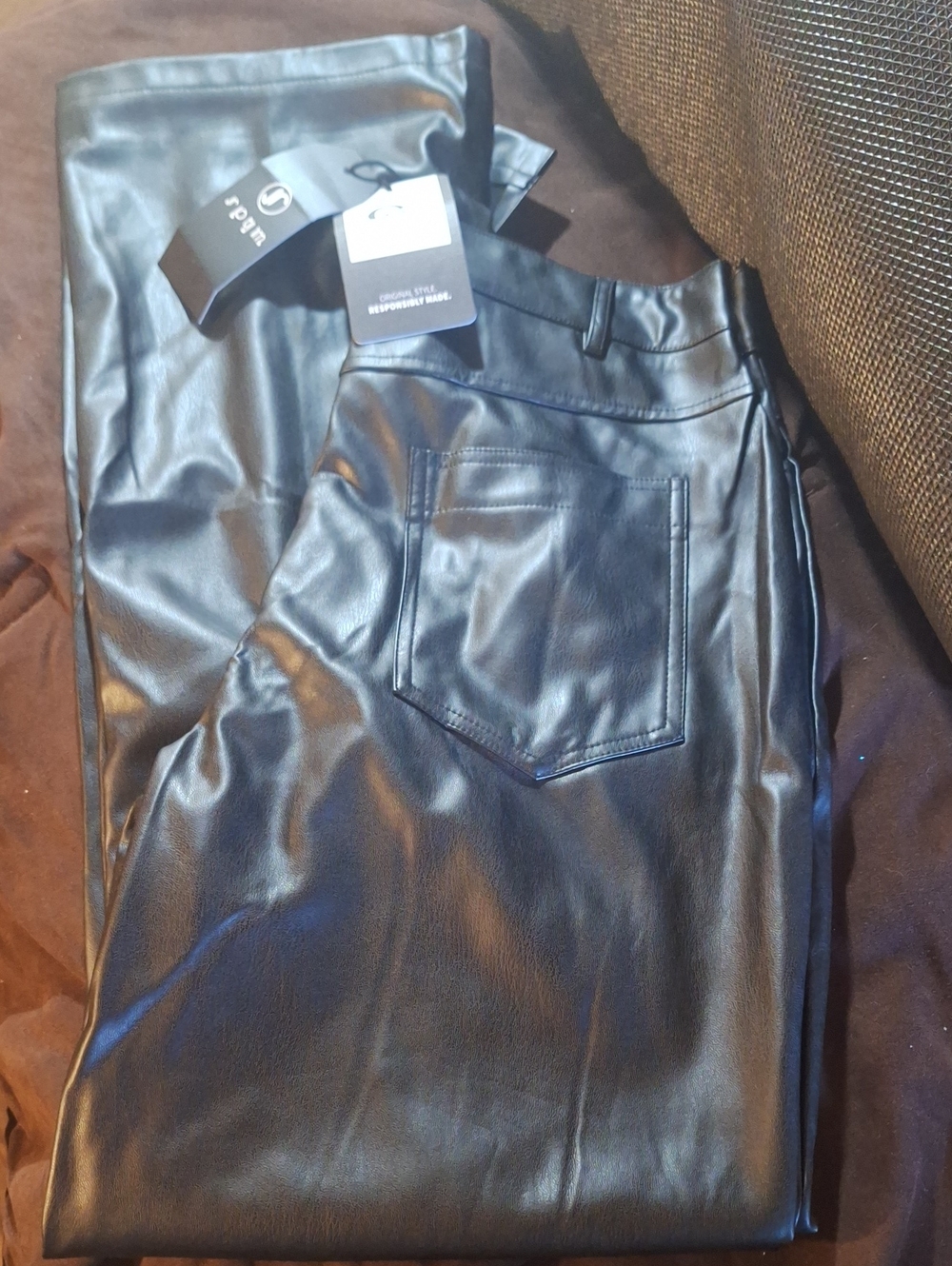 NWT Black Faux Leather Pants
